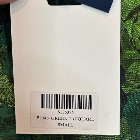 NWT Tuckernuck Pomander Place Green Floral Jacquard Samantha Dress Long Sleeve S - Picture 10 of 11